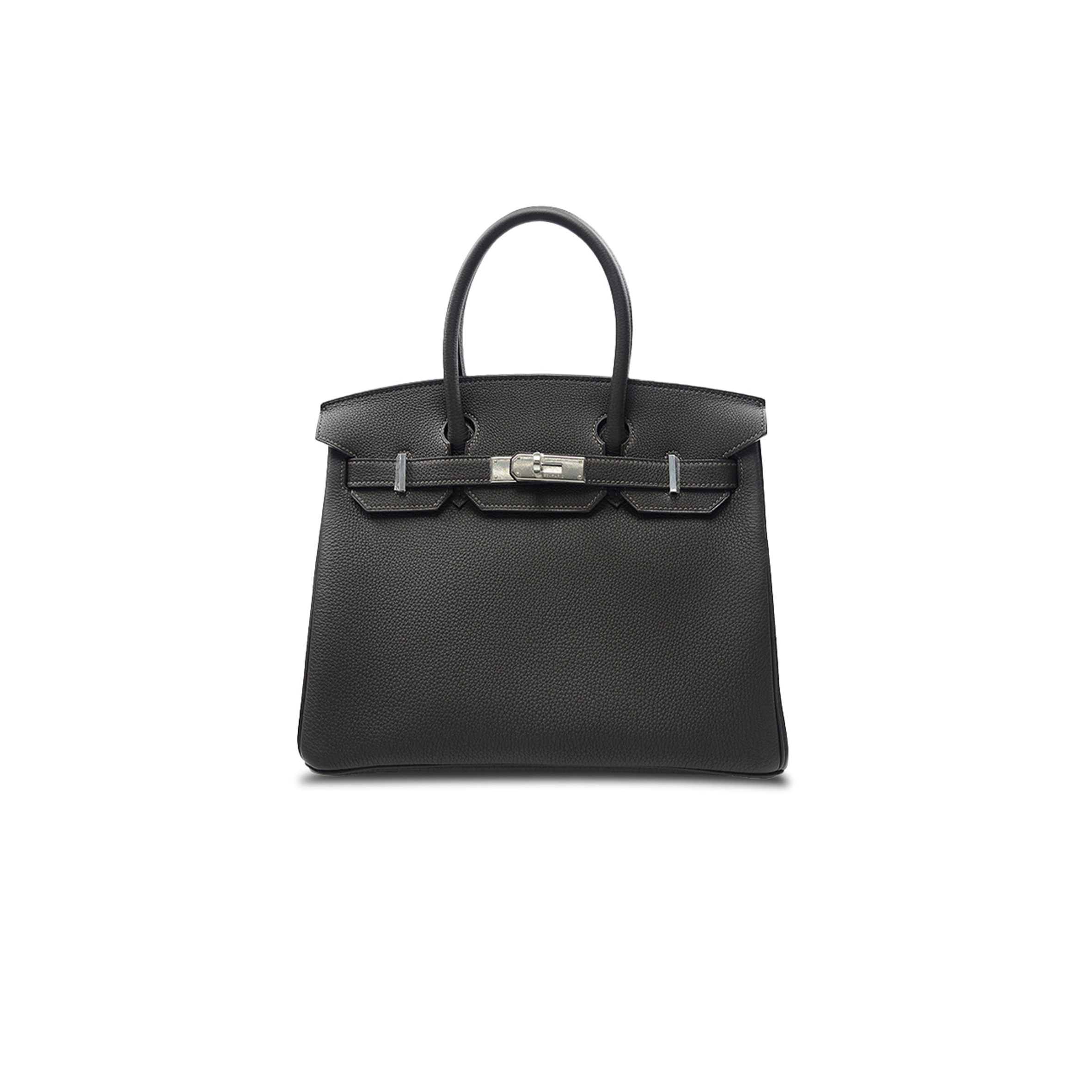 HERMES MASTER BIRKIN 35 EPSOM LEATHER BLACK BAG SILVER BUCKLE BAG BK303STGSS (35*28*18cm)